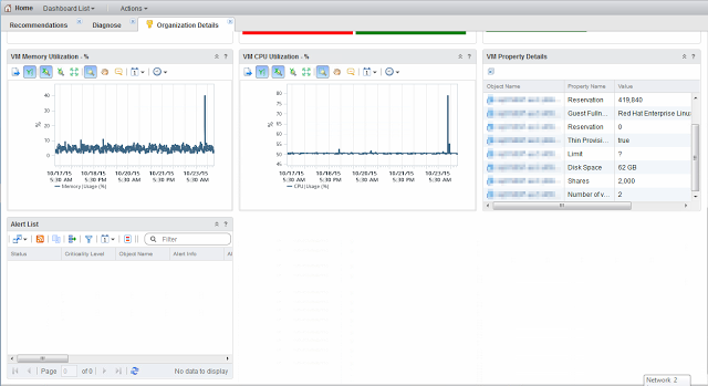 End user view of the rest of the information from Custom Dashboard